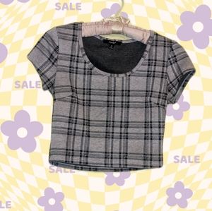 Plaid crop top